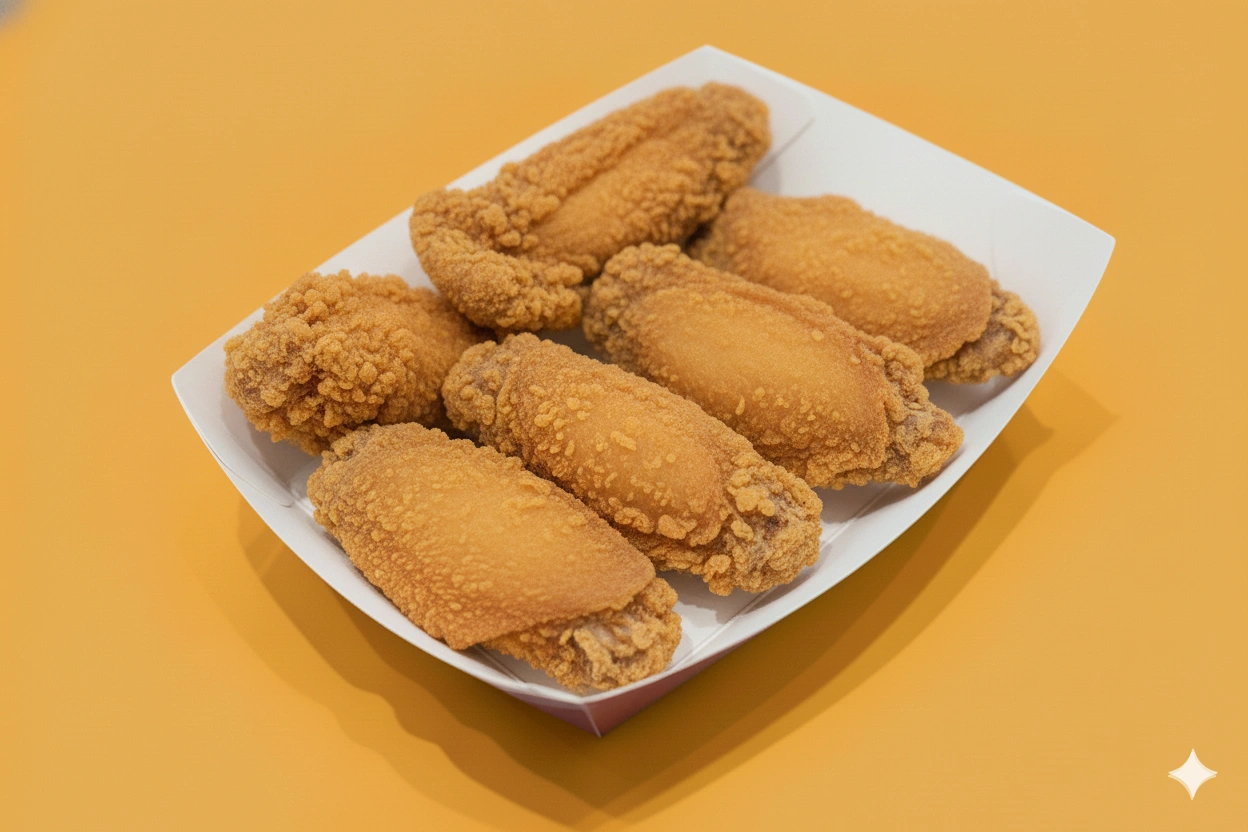 Fried wings meal with fries